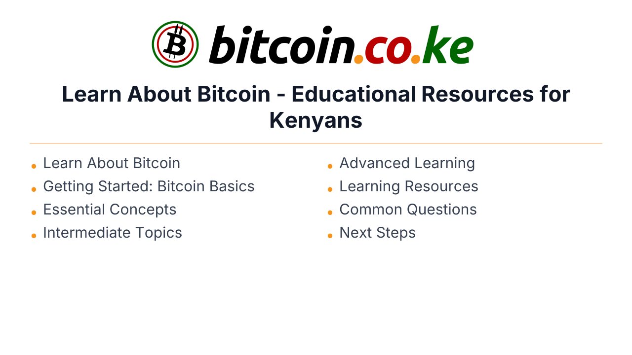 Learn About Bitcoin - Educational Resources for Kenyans | Bitcoin.co.ke